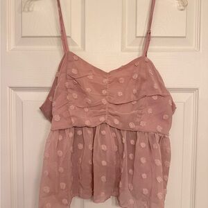Pink Polka Dot Women's Top